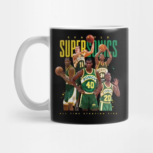 Seattle Supersonics All Time Starting Five by Juantamad